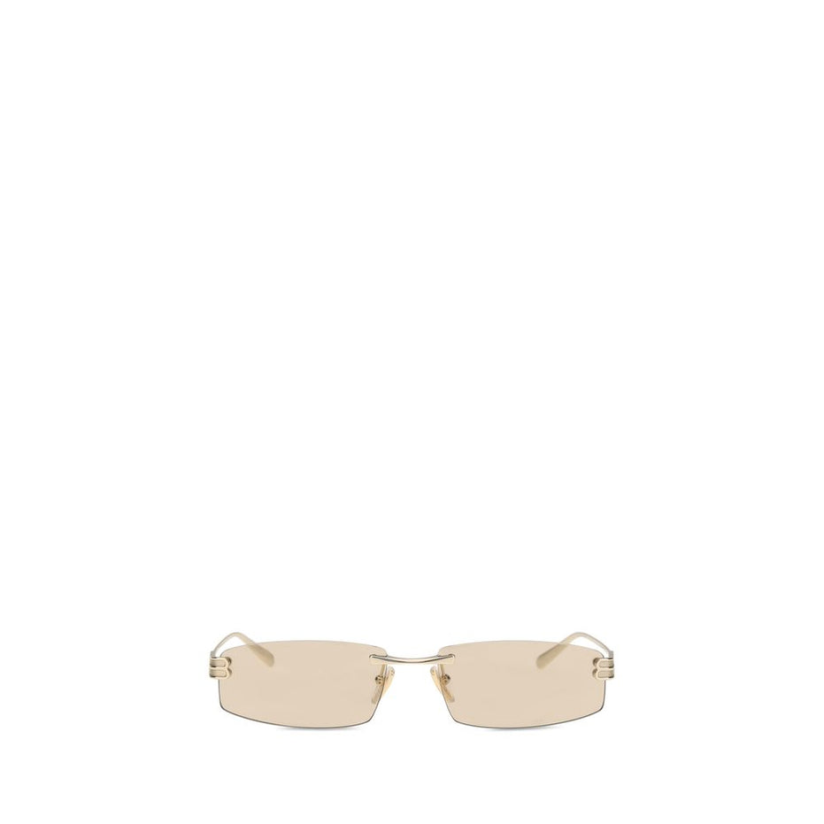 Balenciaga Beige Metal Sunglasses
