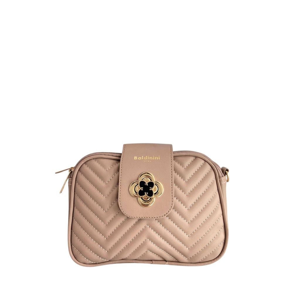 Baldinini Trend Beige PU Women Crossbody