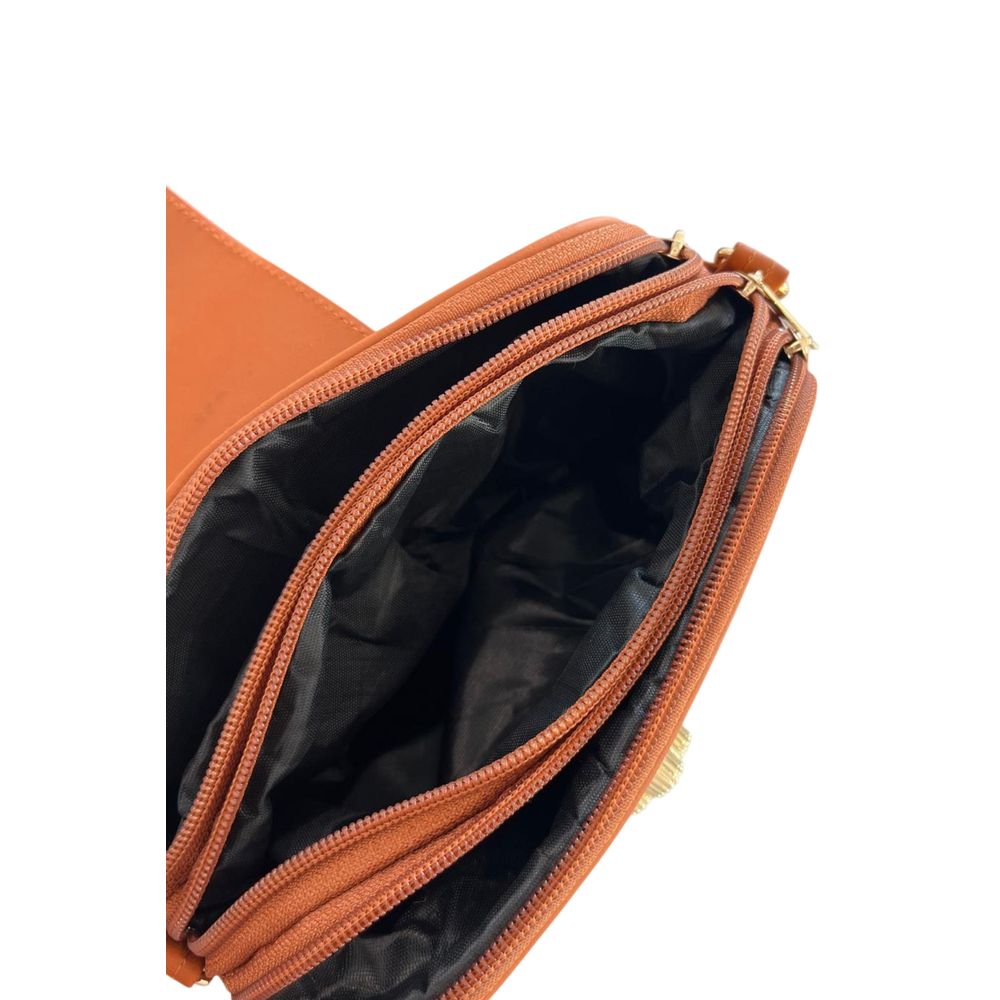 Baldinini Trend Brown PU Women Crossbody Bag