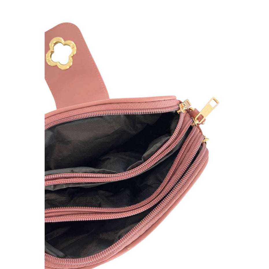 Baldinini Trend Pink PU Women Crossbody Bag