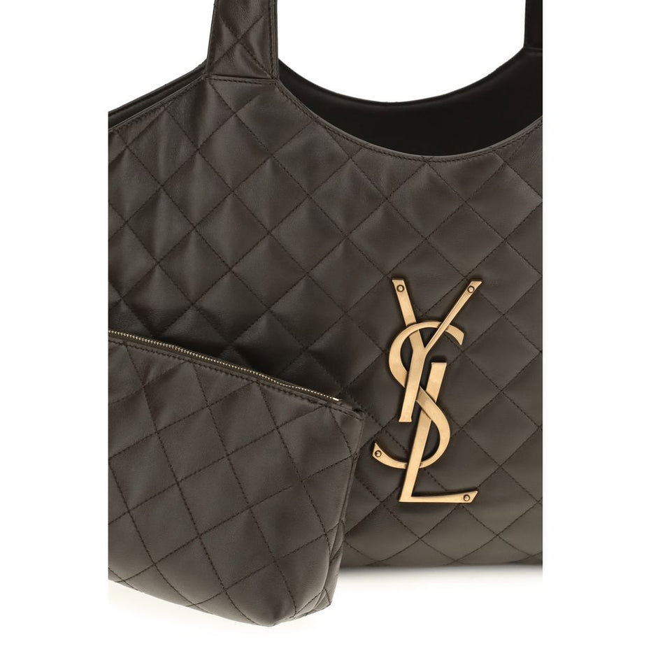 Saint Laurent Bicolor Napa Leather / Calf Bos Taurus Shoulder Bag