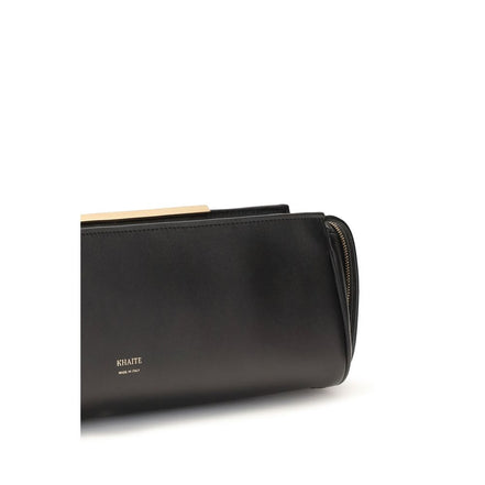 Τσάντα clutch Khaite Black Calf Leather Bos Taurus
