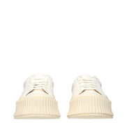 Jil Sander White Leather Platform Sneakers