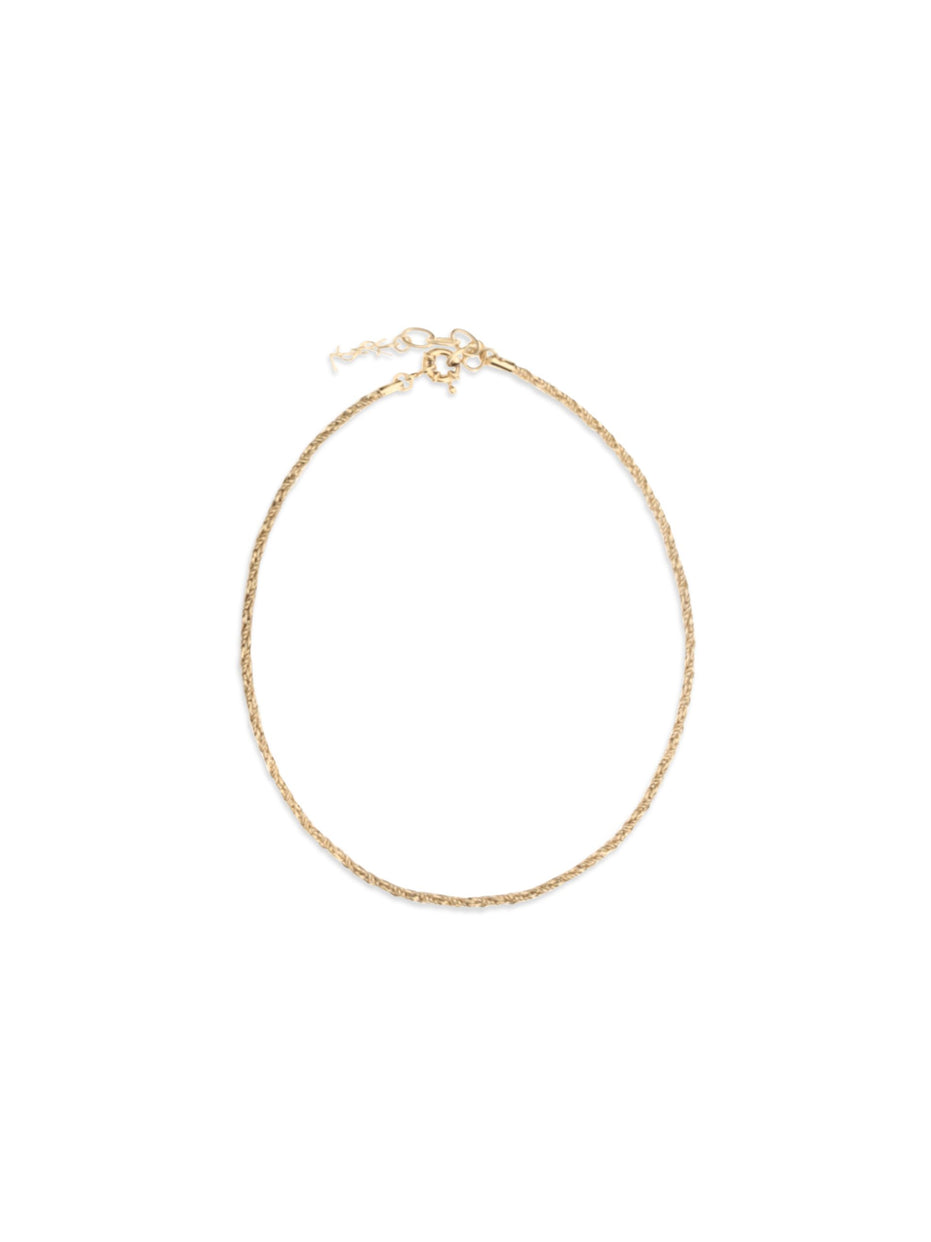 Saint Laurent Gold Brass Necklace
