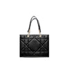 Dior Medium Black Leather Shoulder Tote Bag