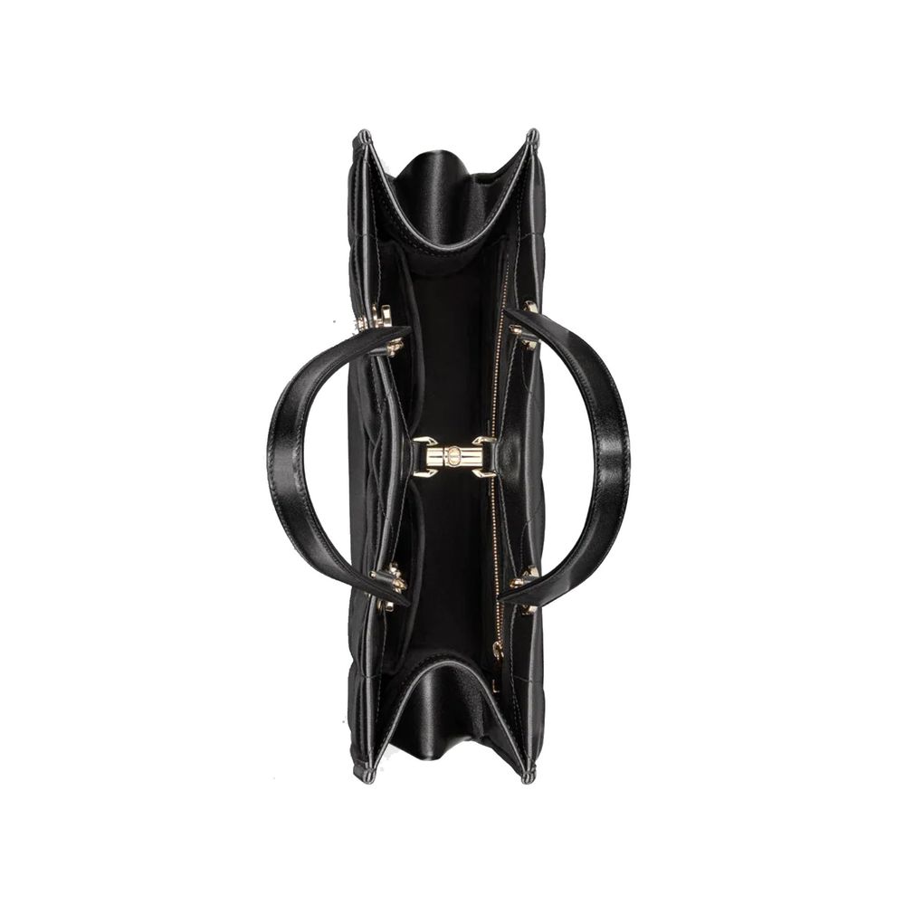 Dior Medium Black Leather Shoulder Tote Bag