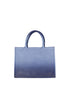 Dior Medium Blue Leather Tote Bag