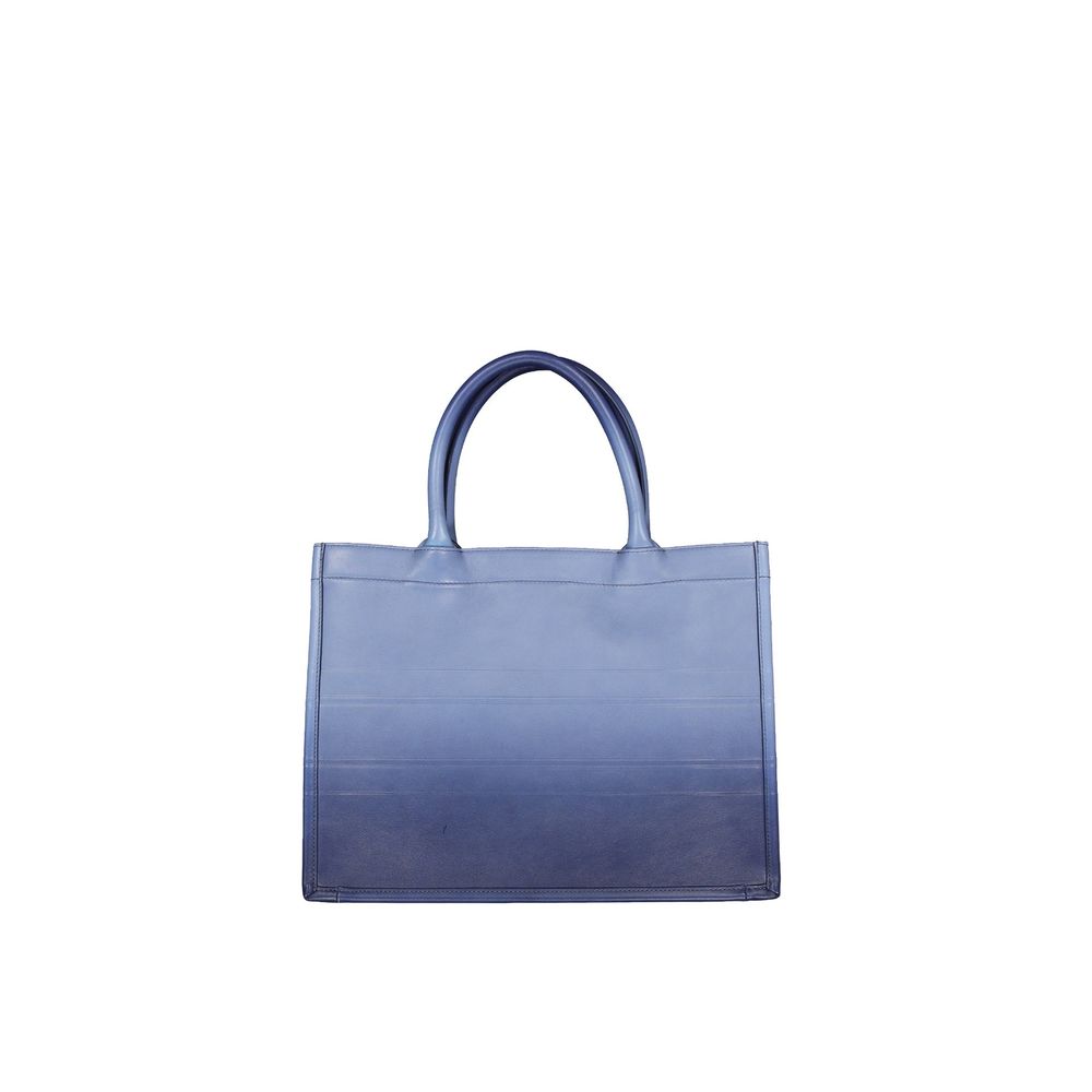Dior Medium Blue Leather Tote Bag