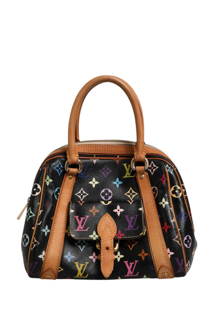 Louis Vuitton Μαύρη Monogram Πολύχρωμη Καμβάς Τσάντα Χειρός Priscilla