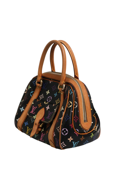 Louis Vuitton Μαύρη Monogram Πολύχρωμη Καμβάς Τσάντα Χειρός Priscilla