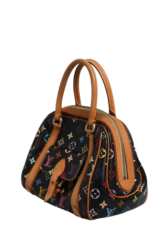 Louis Vuitton Black Monogram Multicolor Canvas Priscilla Handbag