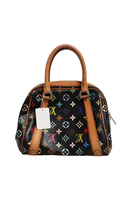 Louis Vuitton Μαύρη Monogram Πολύχρωμη Καμβάς Τσάντα Χειρός Priscilla
