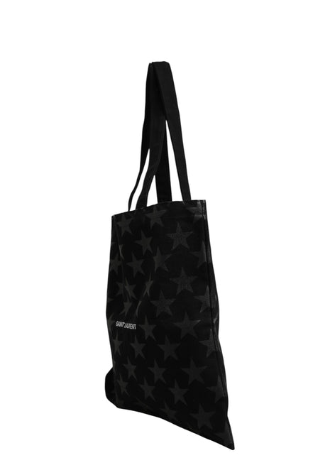 Saint Laurent Rive Droite Black Tote Bag With Star Print Tote bag