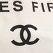 Chanel Ladies First White and Black Canvas Shopper Tote Bag