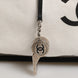 Chanel Ladies First White and Black Canvas Shopper Tote Bag