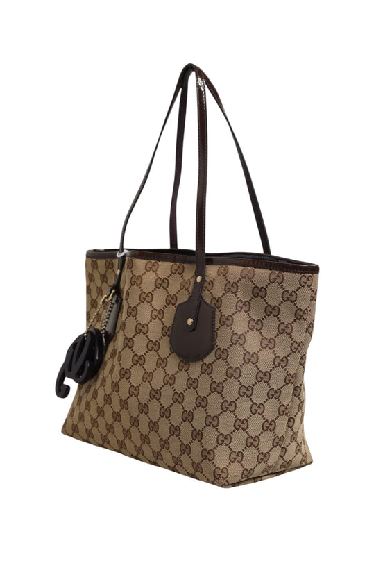 Gucci Beige Canvas Medium Jolie Charm Tote Bag