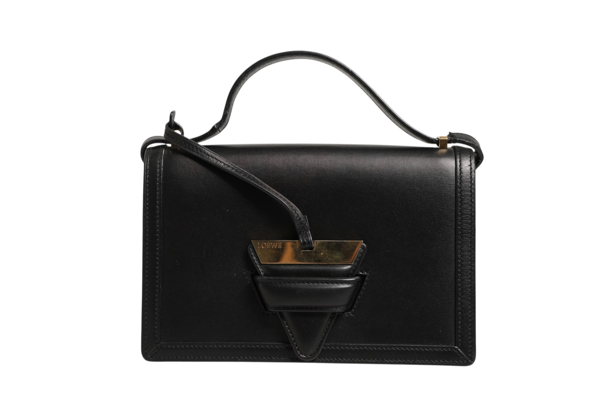 Loewe Barcelona Μεσαία Δερμάτινη Τσάντα Ώμου