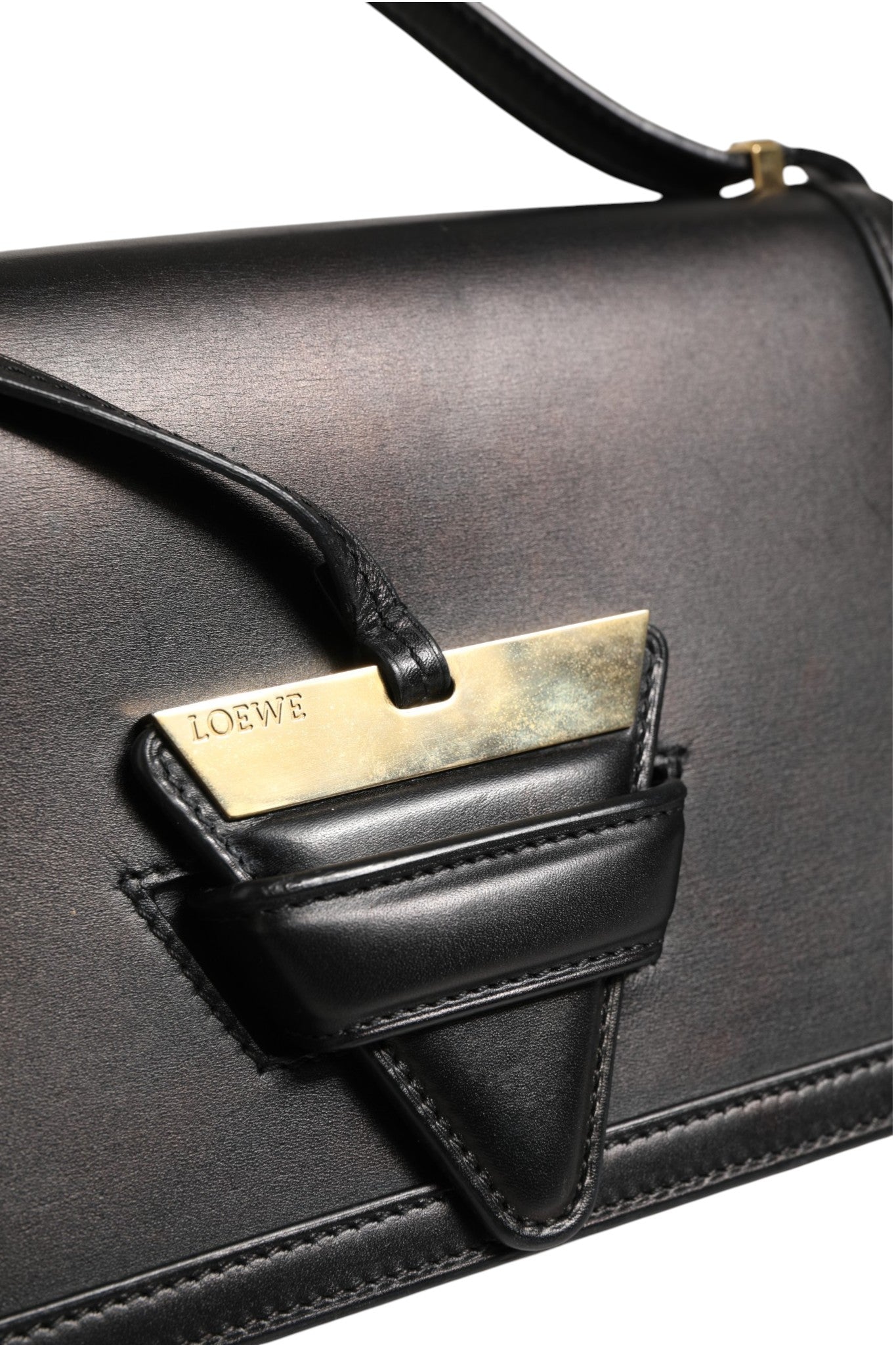 Loewe Barcelona Μεσαία Δερμάτινη Τσάντα Ώμου