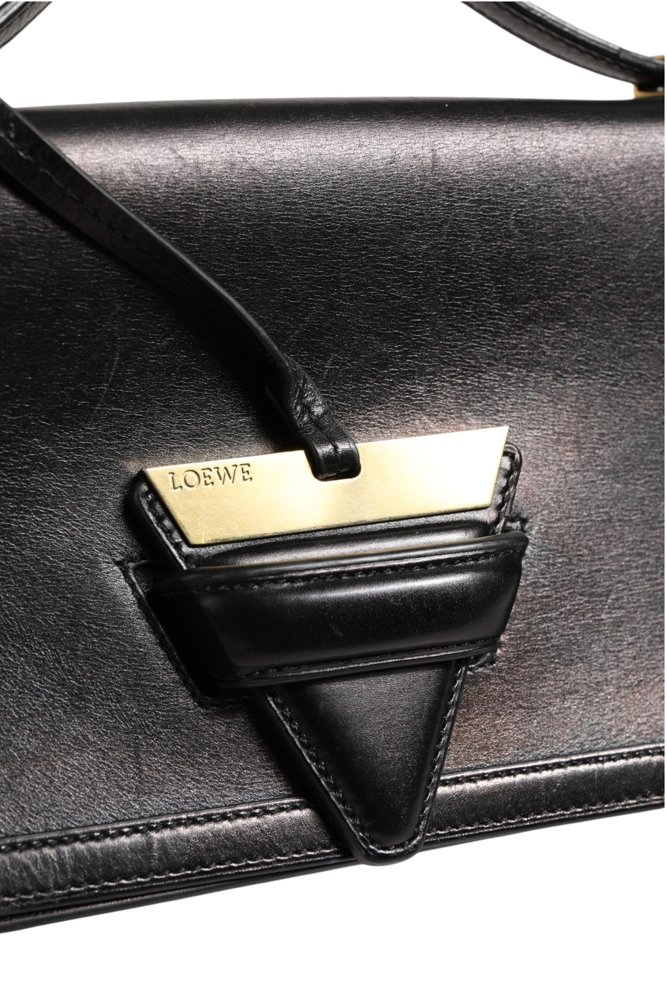 Loewe Barcelona Μεσαία Δερμάτινη Τσάντα Ώμου