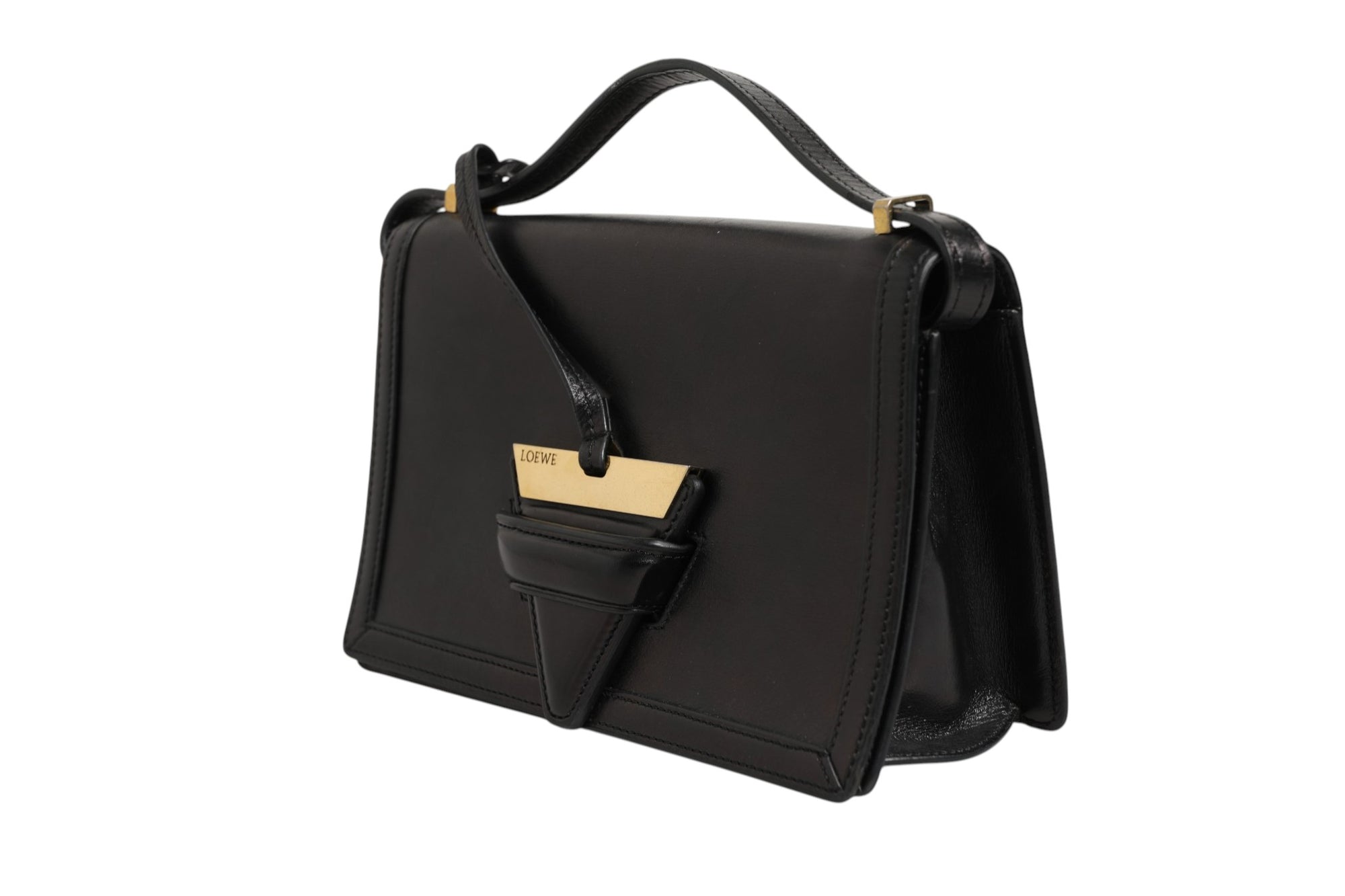 Loewe Barcelona Μεσαία Δερμάτινη Τσάντα Ώμου