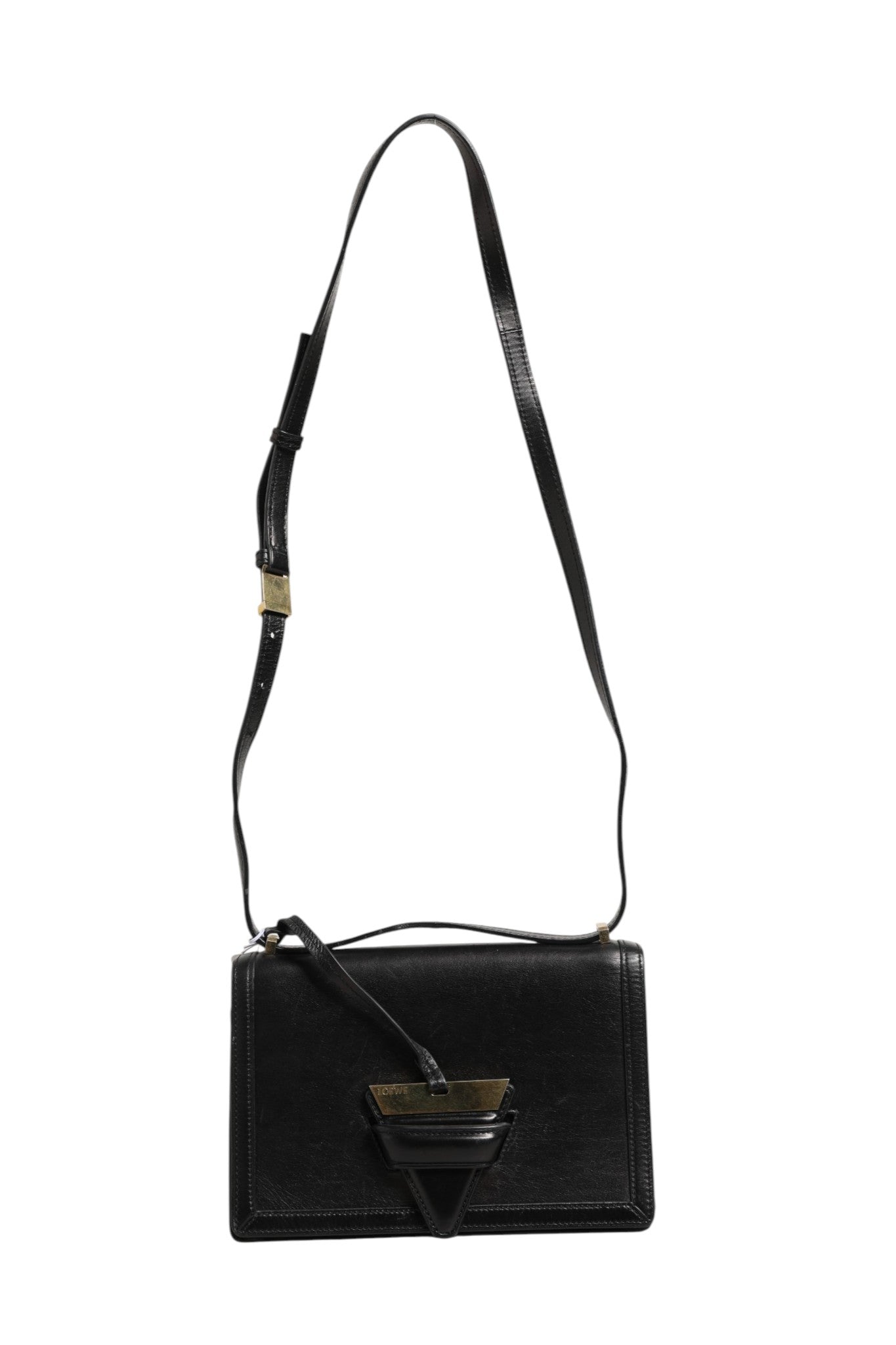 Loewe Barcelona Μεσαία Δερμάτινη Τσάντα Ώμου