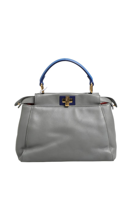 Fendi Mini Peekaboo Μπλε Γκρι