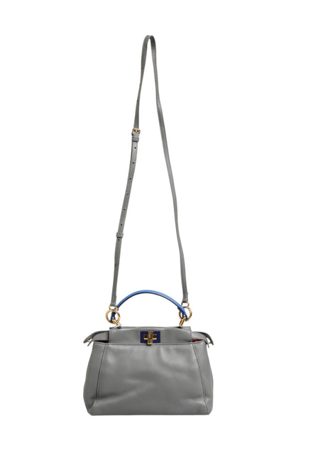 Fendi Mini Peekaboo Μπλε Γκρι