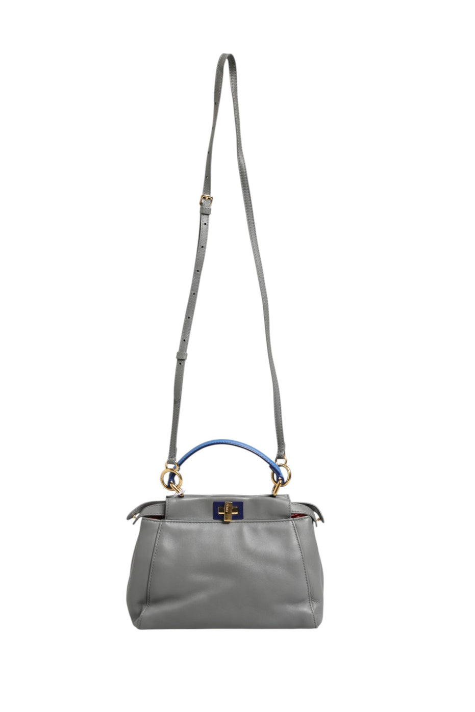 Fendi Mini Peekaboo Blue Grey