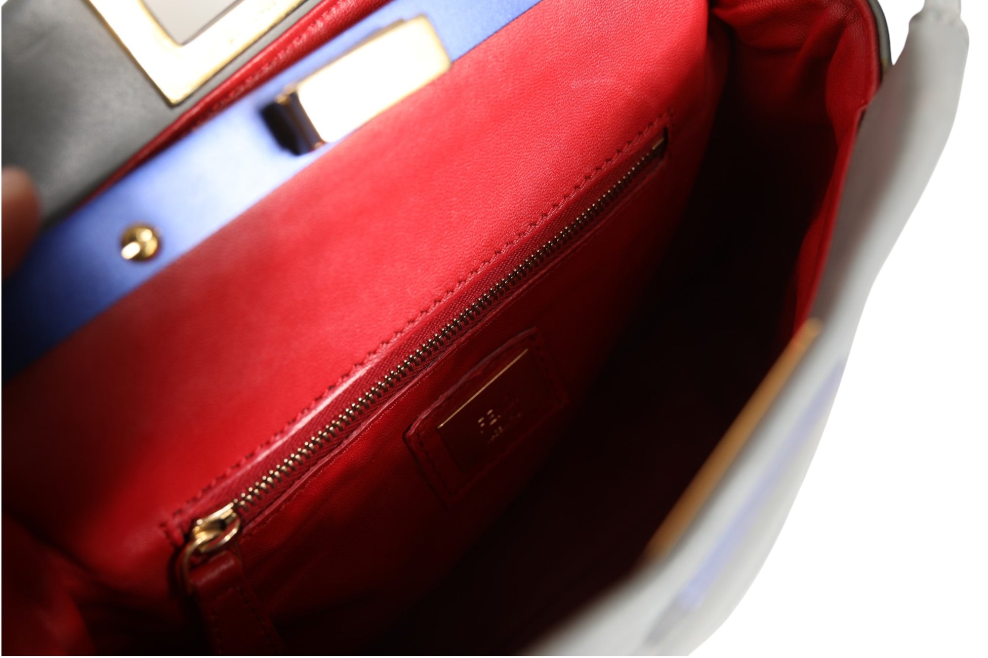 Fendi Mini Peekaboo Μπλε Γκρι