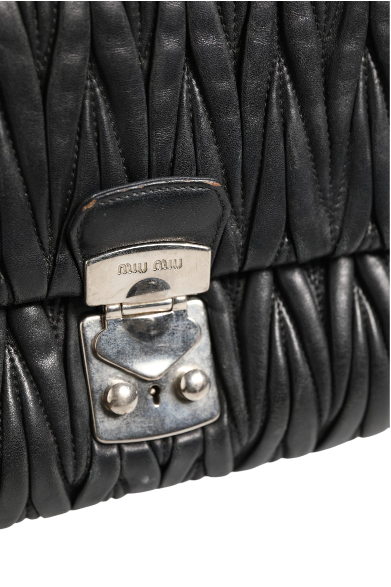 Miu Miu Confidential Matelasse Leather Flap Shoulder Bag