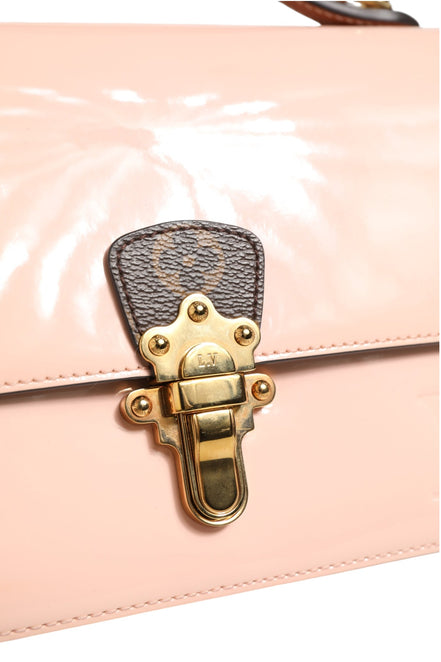 Louis Vuitton Ροζ Vernis και Monogram Καμβάς Cherrywood BB Τσάντα Ώμου