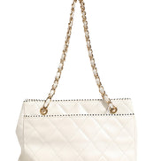 Chanel Shiny Calfskin Quilted Mini 22 White 1792563