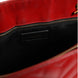 Saint Laurent Red Chevron Quilted Grained Leather Monogram Tote Bag