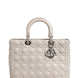 Christian Dior Lady Dior Large Grey Cannage Lambskin Bag