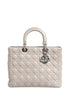 Christian Dior Lady Dior Large Grey Cannage Lambskin Bag