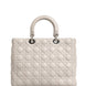 Christian Dior Lady Dior Large Grey Cannage Lambskin Bag