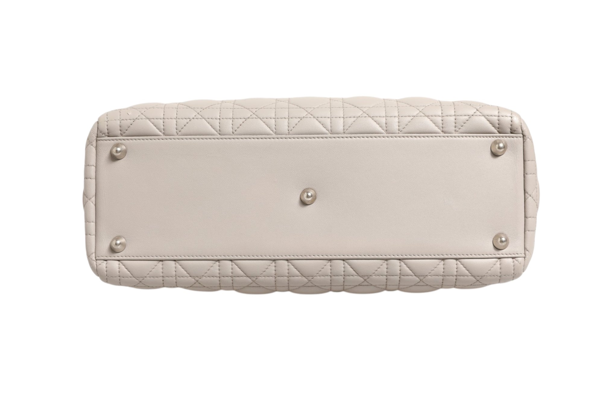 Christian Dior Lady Dior Large Grey Cannage Lambskin Bag