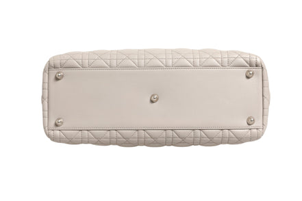 Christian Dior Lady Dior Large Grey Cannage Lambskin Bag
