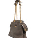 Fendi Dotcom Click Small Brown Lambskin Shoulder Bag