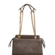 Fendi Dotcom Click Small Brown Lambskin Shoulder Bag