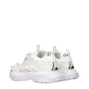 Versace White Fabric Sneakers