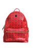 MCM Medium Stark Studded Visetos Backpack - Red