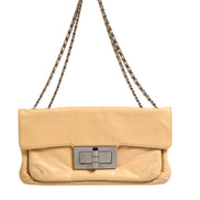 Chanel Beige Lambskin Giant Reissue Mademoiselle Lock Flap Bag