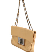 Chanel Beige Lambskin Giant Reissue Mademoiselle Lock Flap Bag
