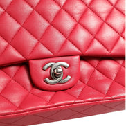 Chanel Classic Medium 25 Red Quilted Leather Flap Bag