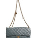 Chanel Blue Quilted Leather Crown Flap Shoulder Bag