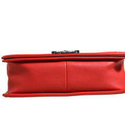 Chanel Boy New Medium Red Diamond-Quilted Calfskin Shoulder Bag