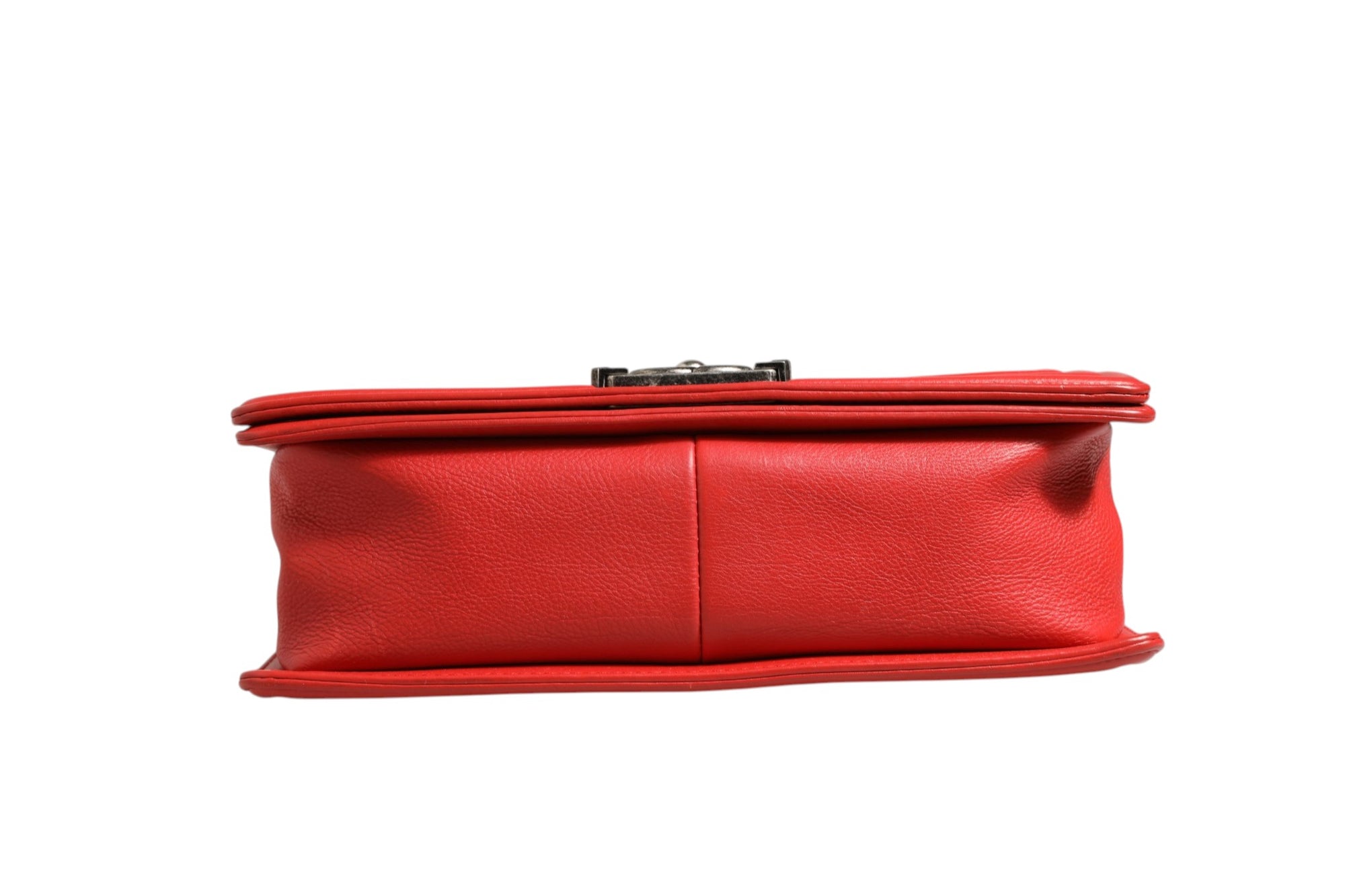 Chanel Boy New Medium Red Diamond-Quilted Calfskin Shoulder Bag