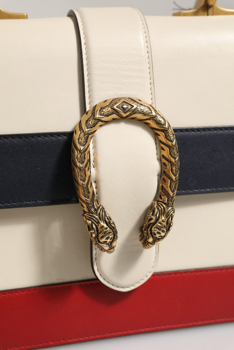 Gucci Dionysus Bamboo Top Handle Bag Colorblock Leather