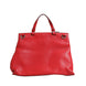 Gucci Red Leather Bamboo Daily Tote Crossbody Bag